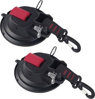 OEM Juego De 2 Potentes Ventosas Con Gancho De Fijaci&oacute;n Giratorio De 360&deg;, Anclaje Multifuncional