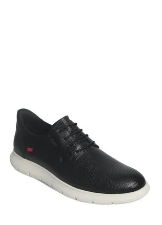 Marc Joseph New York Brooks Hands Free Technology Leather Plain Toe Casual Oxford in Black Grainy Leather at Nordstrom, Size 11.5