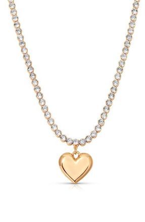 Ettika Luminous Love Tennis Necklace in Gold at Nordstrom