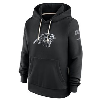 Nike Carolina Panthers Salute to Service Sideline Nike Womens Dri-FIT NFL Pullover Hoodie in Black | 03C300AA25-CYB