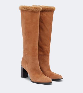Jimmy Choo London Botas altas Bibi de ante con borrego