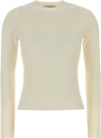 Max Mara Off White Crew Neck Top