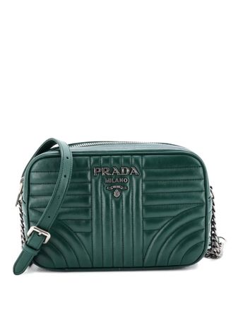 Prada Camera Bag Diagramme Quilted Leather Small crossbody bag - Green