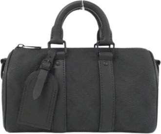 Louis Vuitton Pre-owned Keepall Bandouliere Monogram Taurillon Boston Bag - unisex - Vintage Handtas - Zwart - ONE Size - Leer - Vintage