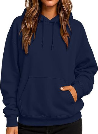 Generic Ladies Hoodies Oversized Sweatshirt For Women 2025 Trendy Plain Fleece Hoodies Pullover With Pockets WomenS Soft And Casual Sweatshirt Fall And Winter