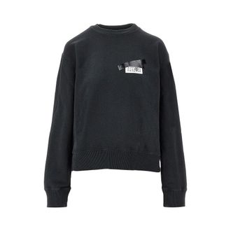 Maison Margiela Trompe loeil label crewneck sweatshirt Woman XXS