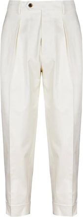 Berwich Pantaloni affusolati con pieghe - Bianco