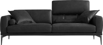 Egoitaliano 2,5-Sitzer »Masu, Designsofa mit erstklassigem Sitzkomfort« inkl. 2 Kissenrollen, Rückenelemente manuell verstellbar, Metallfüsse