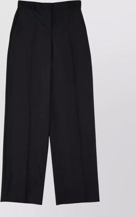 Stella McCartney canvas tailoring loose fit pleated trousers
