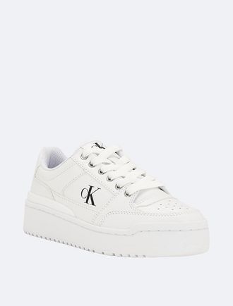 Calvin Klein Womens Womens Alondra Platform Sneaker - White - 6H