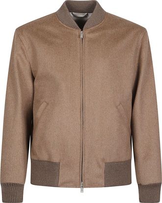 Lardini Virgin Wool Minimalist Bomber Jacket