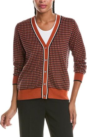 N.Peal N. PEAL Jacquard Knit Silk & Cashmere-Blend Cardigan