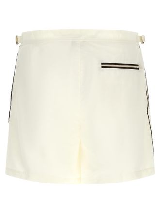 Brunello Cucinelli Mens Beige Polyester Swim Shorts