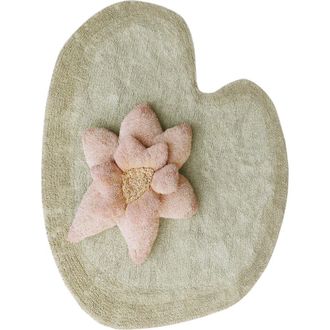Lorena Canals Kids Washable Lily Pad Rug & Flower Pillow in Lilly at Nordstrom