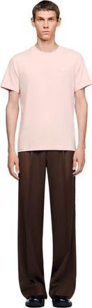 Sandro T-shirt with heart patch in Powder Pink at Nordstrom, Size X-Small