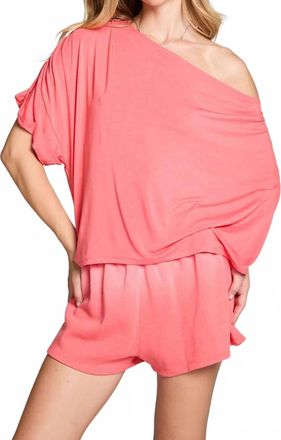 Chaser Coral Chaser Tee Top In Pink