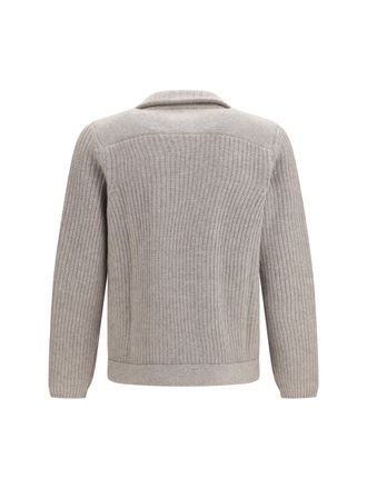Brunello Cucinelli Mens Marina Cardigan English Rib Cashmere Roccia Kashmir-Capra Hircus Kashmir/capra Sweater