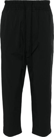 Thom Krom elasticated-waist cropped trousers - men - Elastane/Nylon - S - Black