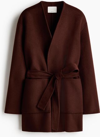 H&M Handgefertigter Mantel aus Wollmix - Beige