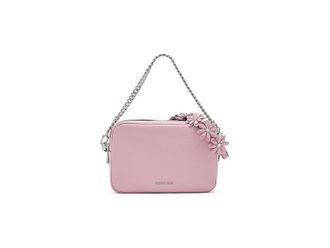 Michael Kors Bryant Medium Double Zip Chain Camera Crossbody Cross Body Womens Handbags Smokey Rose 1, Leather/Polyester