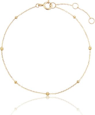 Lily & Roo Gold Beaded Chain Bracelet