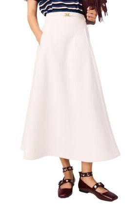 Maje Heavy crepe skirt in White at Nordstrom, Size 42 Eu
