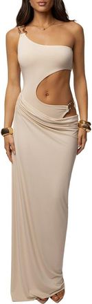 JLUXLABEL Valentina Cutout Maxi Dress in Parchment at Nordstrom, Size Medium