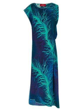 F.R.S. For Restless Sleepers Blue Viscose Long Womens Dress