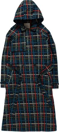 Seasalt Cornwall Penweathers Check Waterproof Organic Cotton Trench Coat in Sketched Check Marit at Nordstrom, Size 16 Us