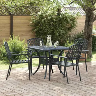 vidaXL Vidaxl - Sedia 4 Pcs Antracite 56 X 65 X 89cm Acciaio