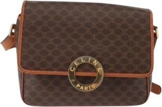 Celine Pre-owned Cross Body Bags, female, Brown, Size: ONE SIZE Pre-owned Leather Vintage Cross Body Bag