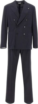 Manuel Ritz Double-breasted Suit - male - Manuel Ritz - Double Breasted Suits - Blue - 2XL - Suits