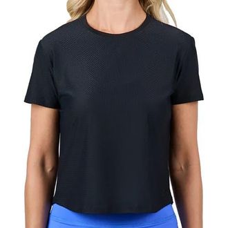 Sofibella Staples Mesh Short Sleeve Womens Tennis Shirt in Black at Nordstrom, Size X-Large
