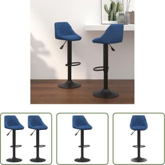 vidaXL vidaXL Sgabelli regolabili - Sgabelli da Bar 2 pz Blu in Velluto