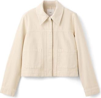 Mango Denim Jacket in Vanilla at Nordstrom, Size X-Small
