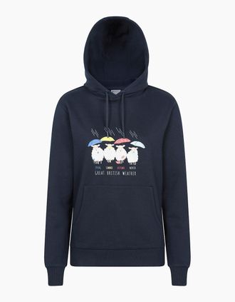 Mountain Warehouse Womens Mountain Warehouse Womens/Ladies Great British Weather Regular Hoodie - Navy - Size: 12