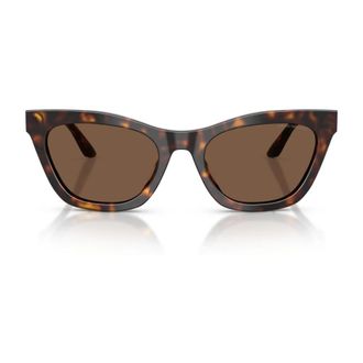 Emporio Armani Cat Eye Full Circle - Dames - Accessoires - Zwart - Maat: 55 MM Polyamide