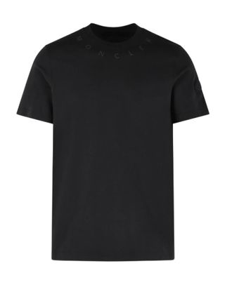 Moncler Black Solid Crew Neck T-Shirt