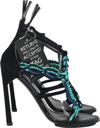 Proenza Schouler Womens Suede Braided Ankle Strap High Heel Sandal (Authentic Pre-Loved)