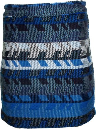 Maje blue and white Jakarto mini skirt