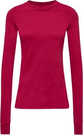 Moncler Long-sleeved Crewneck - Heren - Longsleeves - Rood - M - Katoen - Tops