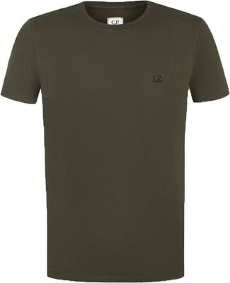 C.P. Company Black Coffee Goggle Hood Jersey Tee - Heren - T-shirts - Groen - XL - Katoen - Tops