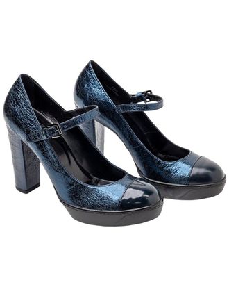 Hogan Buckle Strap Leather Pump