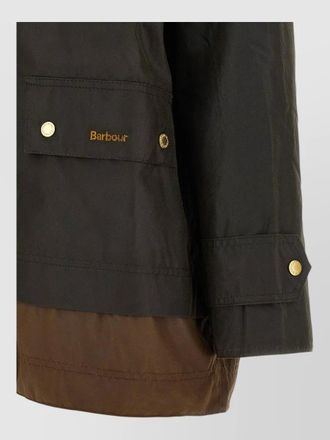 Barbour waxed cotton relaxed-fit single-breasted jacket