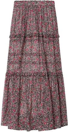 Isabel Marant Cotton Long Skirt In Crimson