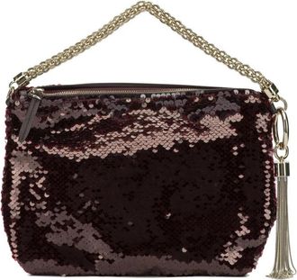 Jimmy Choo London Callie Clutch - Dames - Handtassen - Rood - ONE Size - Pailletten - Tassen