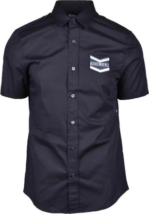 Dirk Bikkembergs Short Sleeve Shirts, male, Black, Size: L Short Sleeve Shirt