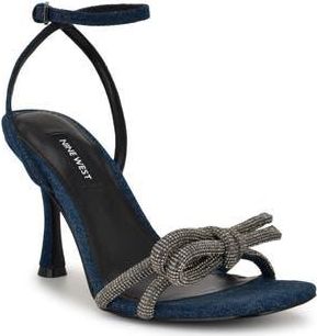 Nine West Ivid Ankle Strap Sandal in Dark Blue at Nordstrom Rack, Size 8.5