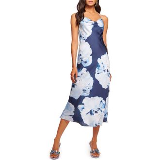 Ramy Brook Avery Floral Slipdress in Spring Navy Watercolor at Nordstrom Rack, Size Small