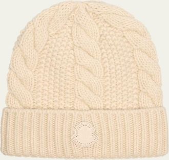 Moncler Mens Chunky Wool-Cashmere Beanie